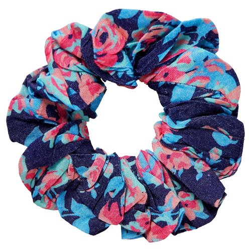 Quapi Quapi meisjes scrunchie Froukje Dark Blue Flower