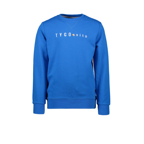 TYGO & vito TYGGO & vito jongens sweater borduurprint Sky Blue S21 TYGO & vito TYGGO & vito jongens sweater borduurprint Sky Blue S21