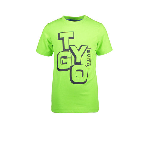 TYGO & vito TYGO & vito jongens basic t-shirt Logo Green Gecko S21 TYGO & vito TYGO & vito jongens basic t-shirt Logo Green Gecko S21
