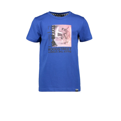 Moodstreet Moodstreet jongens t-shirt Sporty Blue Chestprint Moodstreet Moodstreet jongens t-shirt Sporty Blue Chestprint