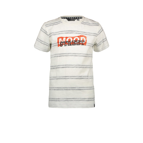 Moodstreet Moodstreet jongens t-shirt Off White Striped Moodstreet Moodstreet jongens t-shirt Off White Striped
