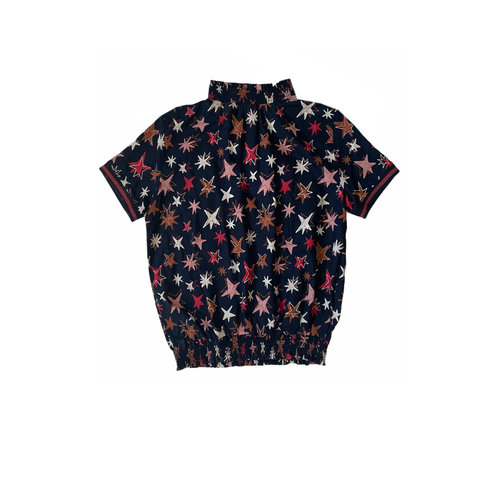 Topitm Topitem meisjes blouse Allison Dark Blue Star Topitm Topitem meisjes blouse Allison Dark Blue Star