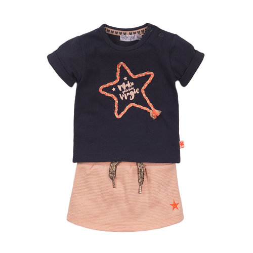 Dirkje Dirkje baby meisjes setje Make Your Own Image Peach Navy Dirkje Dirkje baby meisjes setje Make Your Own Image Peach Navy