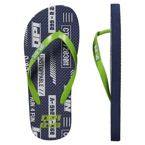 Quapi Quapi jongens slippers Fedja Dark Blue Tekst