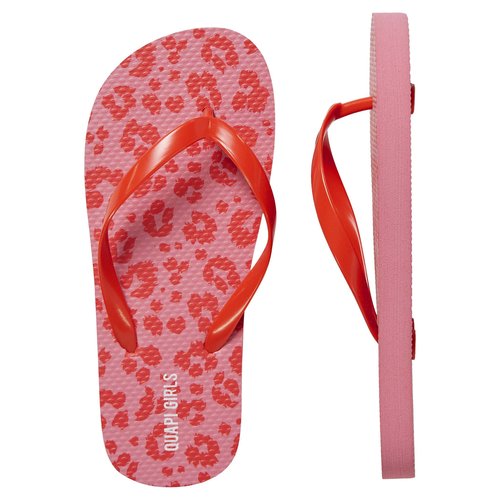 Quapi Quapi meisjes slippers Flox Shell Pink Leopard