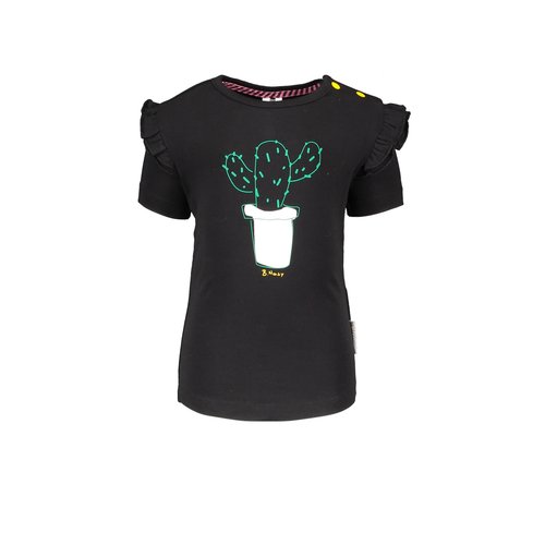 B.Nosy B.Nosy baby meisjes t-shirt Cactus Black