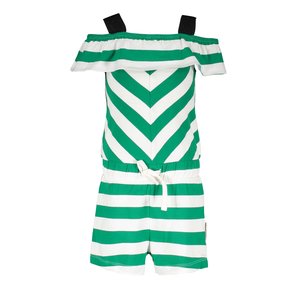 B.Nosy B.Nosy baby meisjes jumpsuit Cheer Golf Green Stripe