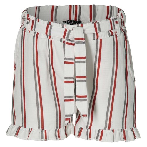 LEVV Levv meiden linnen korte broek Mirei White Stripe