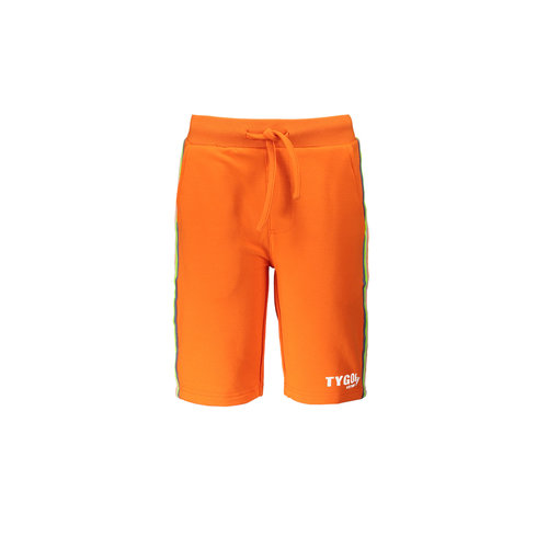 TYGO & vito TYGO & vito jongens korte joggingbroek met gekleurde bies Shocking Orange