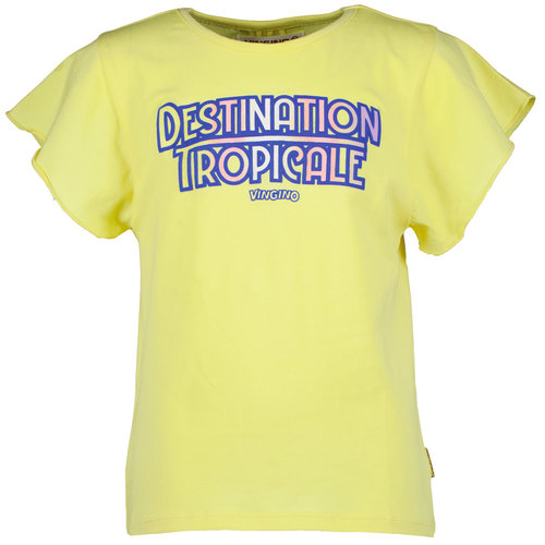 Vingino Vingino meiden t-shirt Hevelien Pale Yellow Vingino Vingino meiden t-shirt Hevelien Pale Yellow