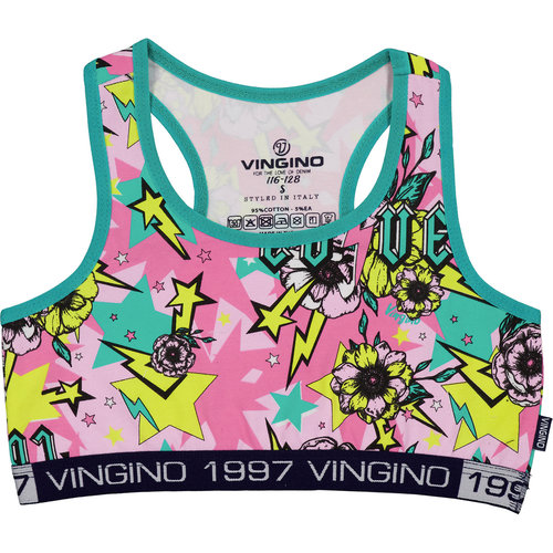 Vingino Vingino meiden ondergoed top Flower Space Mid Mint Vingino Vingino meiden ondergoed top Flower Space Mid Mint
