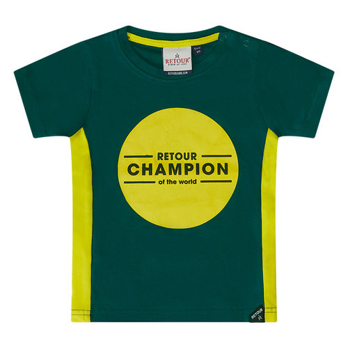 RETOUR Retour baby jongens t-shirt Guus Teal RETOUR Retour baby jongens t-shirt Guus Teal