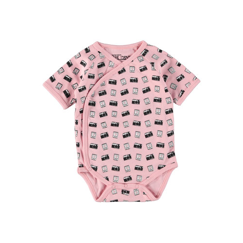 4President 4President newborn baby meisjes romper Velerie Pink aop