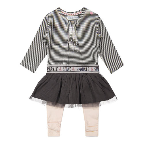 Dirkje Dirkje baby meisjes setje Shine and Sparkle Grey Soft Pink Dirkje Dirkje baby meisjes setje Shine and Sparkle Grey Soft Pink
