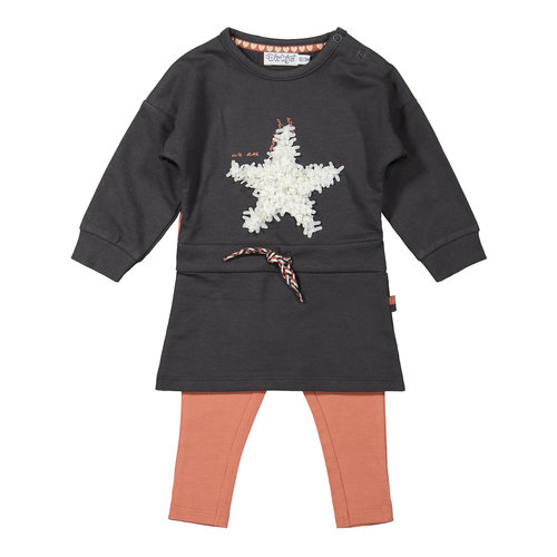 Dirkje Dirkje baby meisjes setje Star Grey Dusty Pink Dirkje Dirkje baby meisjes setje Star Grey Dusty Pink