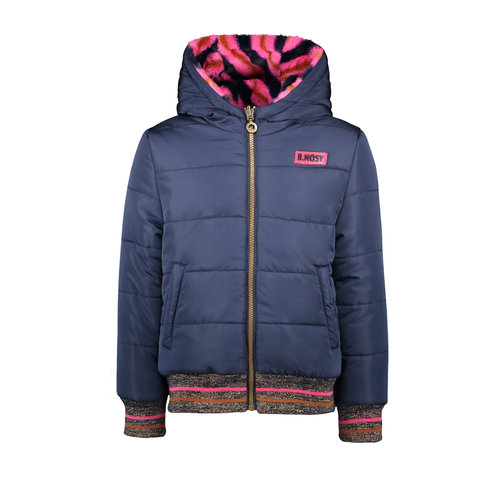 B.Nosy B.Nosy meisjes reversible winterjas Space Blue B.Nosy B.Nosy meisjes reversible winterjas Space Blue