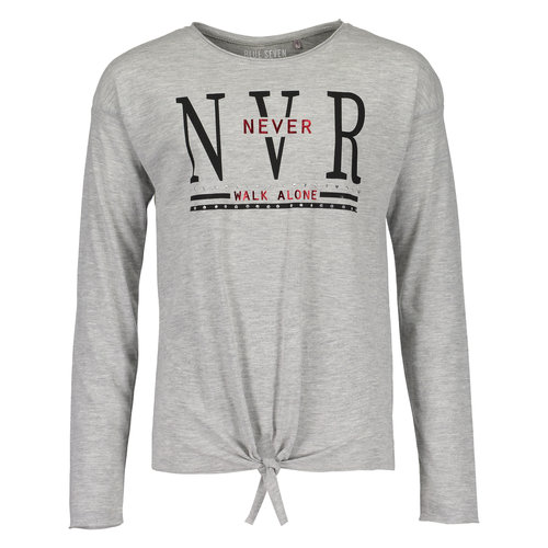 Blue Seven Blue Seven meiden shirt NEVER met knoop grijs Blue Seven Blue Seven meiden shirt NEVER met knoop grijs