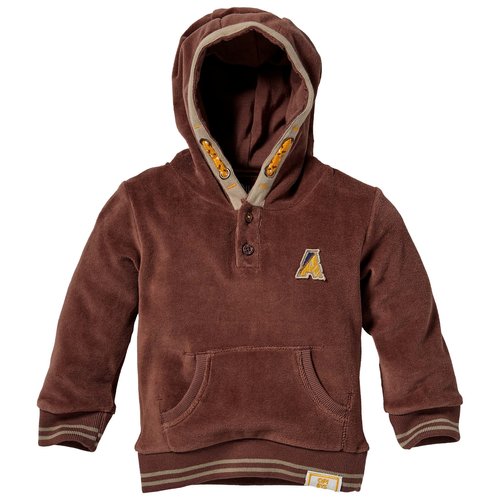 Quapi Quapi baby jongens hoodie Liano Chestnut