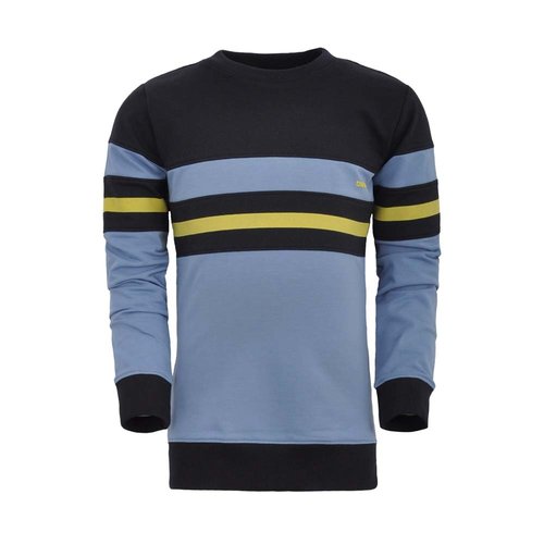 Unreal Unreal jongens sweater colorblock Black Blue Unreal Unreal jongens sweater colorblock Black Blue