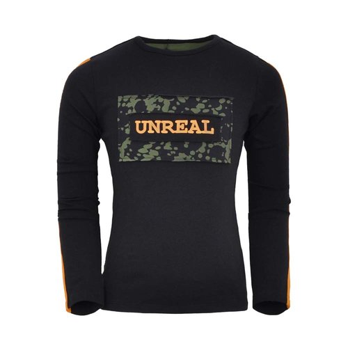 Unreal Unreal meiden shirt Block aop Black Green