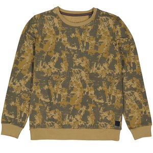 LEVV Levv jongens sweater Ries aop Grunge Sand Stone