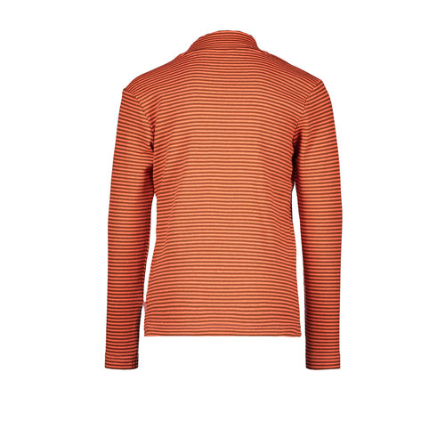 TYGO & vito TYGO & vito meisjes gestreept rib shirt met coll Fiery Coral