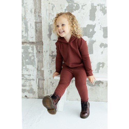 Daily7 Daily7 meisjes rib legging Wine Red