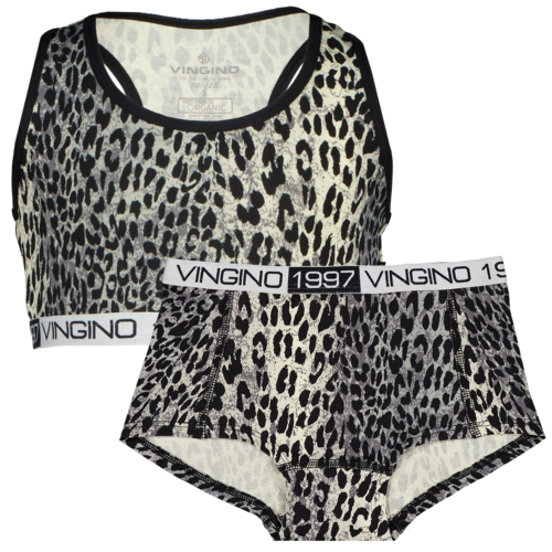 Vingino Vingino meiden ondergoed set Animal Deep Black Vingino Vingino meiden ondergoed set Animal Deep Black