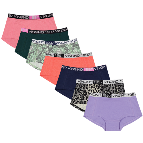 Vingino Vingino meiden ondergoed 7-pack boxers Everyday Pink Vingino Vingino meiden ondergoed 7-pack boxers Everyday Pink
