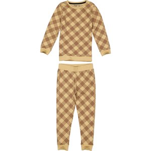 Quapi Quapi baby jongens pyjama PuckW21 aop Brown Soft Check
