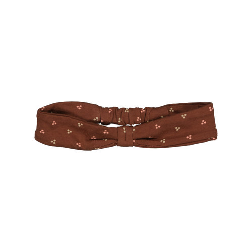 Quapi Quapi newborn baby meisjes haarband Mirei aop Brown Choco Dot