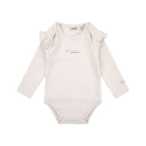 Daily7 Daily7 newborn baby meisjes rib romper met roesjes Kit