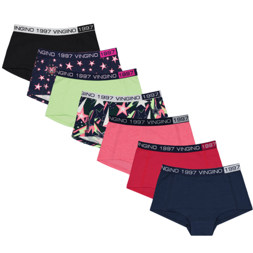 Vingino Vingino meiden ondergoed 7-pack boxers Everyday Christmas Dark Blue Vingino Vingino meiden ondergoed 7-pack boxers Everyday Christmas Dark Blue