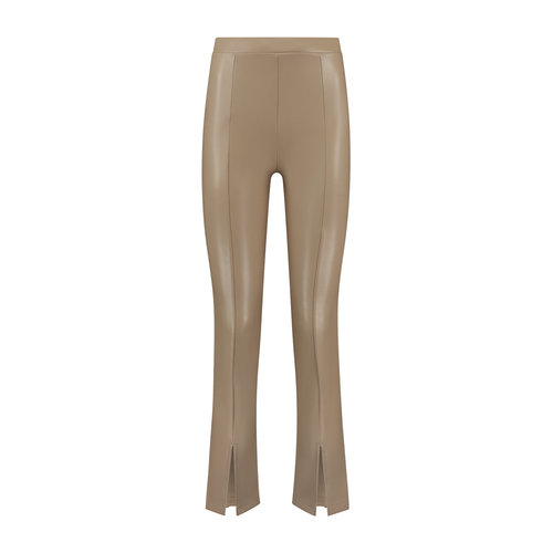 Divign The Diva Divign The Diva leatherlook broek Flara pu brown