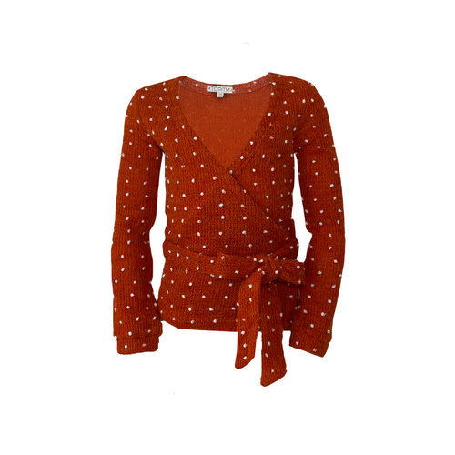 Topitm Topitm meisjes vest Daan Orange Knit