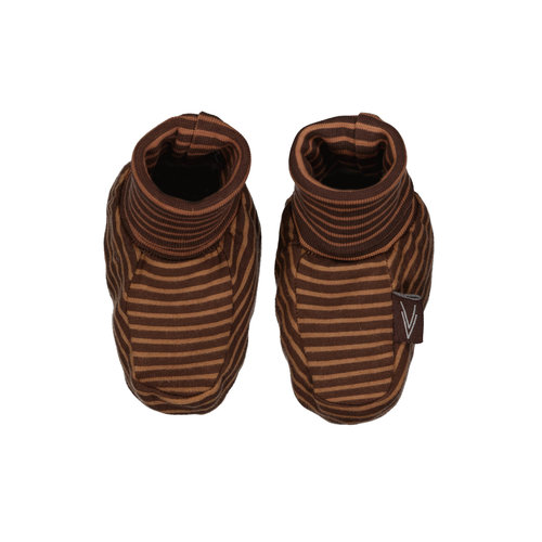 LEVV Levv newborn schoentjes Corne Brown Dusty Stripe