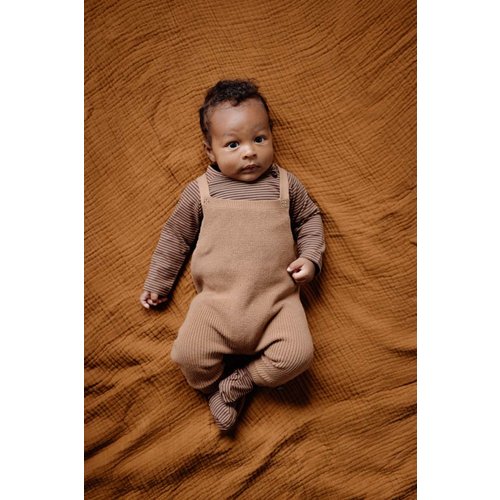 LEVV Levv newborn schoentjes Corne Brown Dusty Stripe