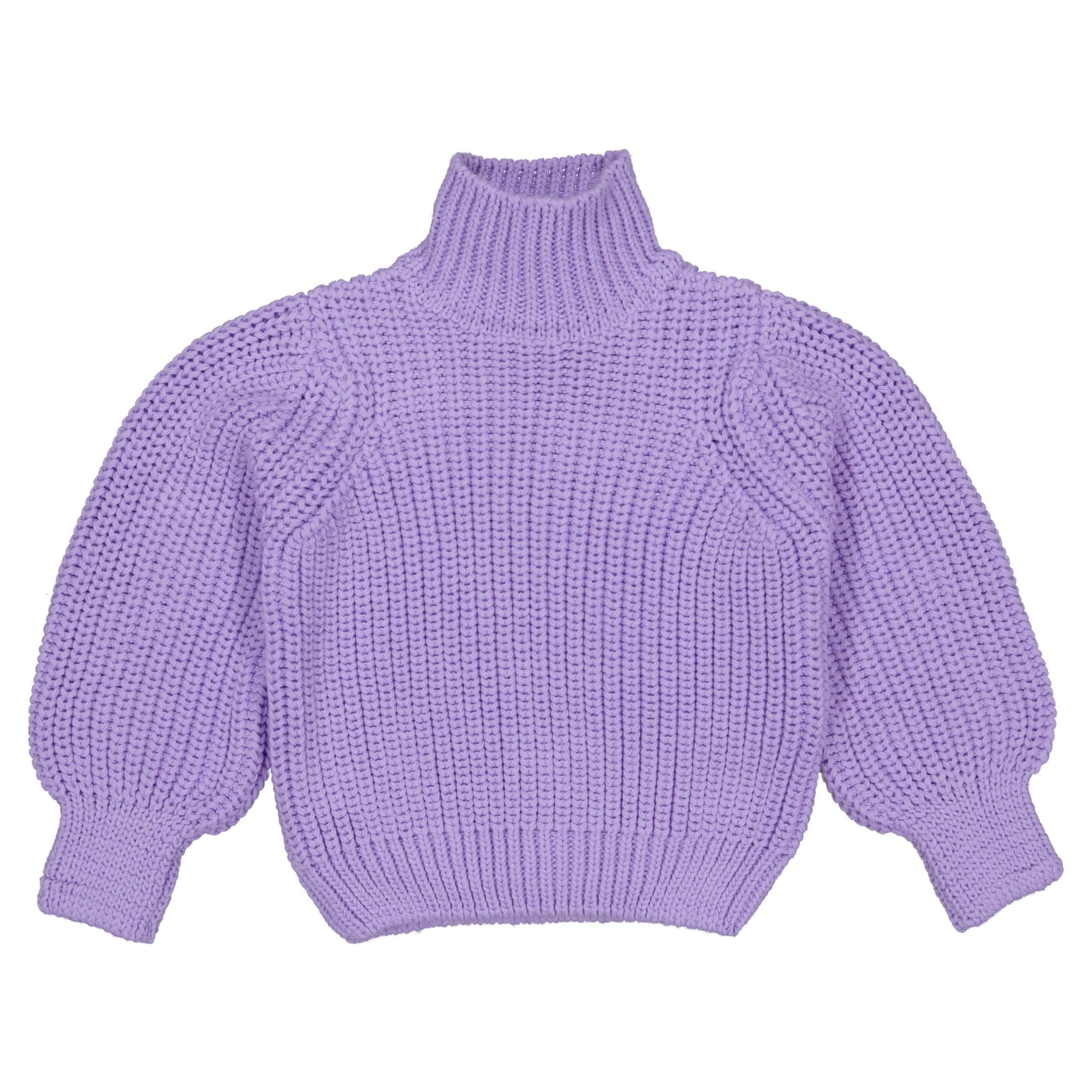 Postbode Een trouwe plus Quapi meisjes gebreide sweater Isa Lila Lavender - FiNo Kids
