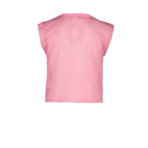 B.Nosy B.Nosy meisjes t-shirt Less Perfection met mesh backside Sorbet