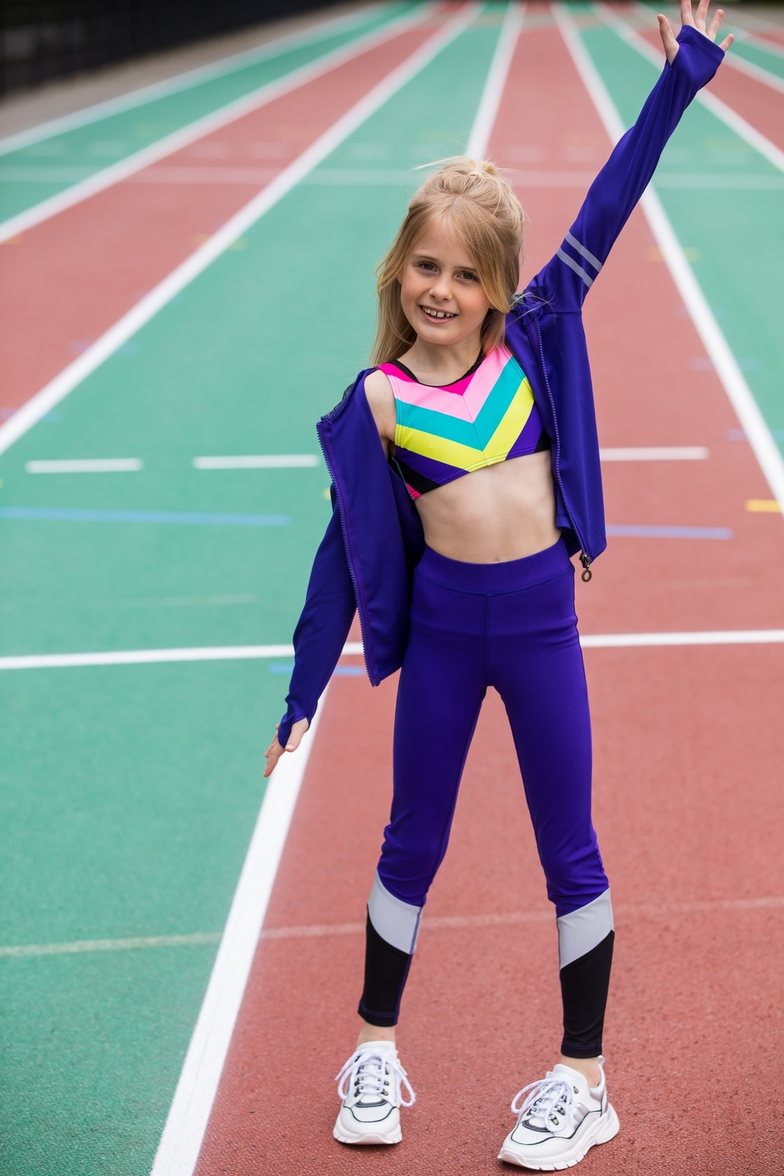 B.Nosy meisjes sporty legging Deep Purple - FiNo Kids