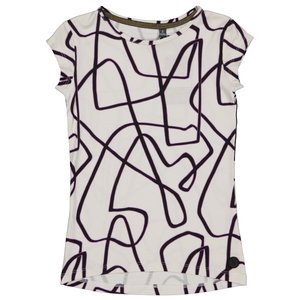 LEVV Levv meiden t-shirt Tamia aop White Grey Lines