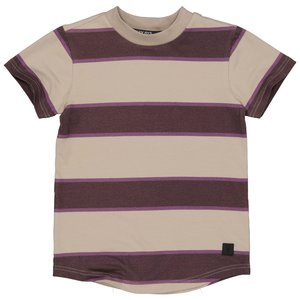 LEVV Levv jongens t-shirt Tein aop Maroon Light Stripe