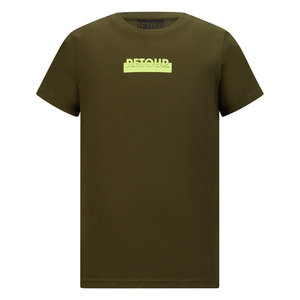 RETOUR Retour jongens t-shirt Chiel Deep Olive