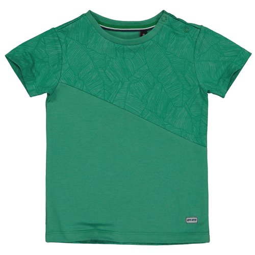 Quapi Quapi baby jongens t-shirt Nando aop Green Leaves