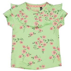 Quapi Quapi baby meisjes t-shirt Natas aop Green Summer Flower