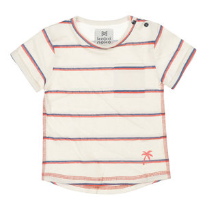 Koko Noko Koko Noko jongens t-shirt 2 color stripes Beige