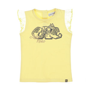 Koko Noko Koko Noko meisjes top met ruches Chic Yellow