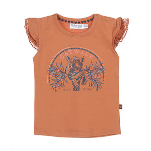 Dirkje Dirkje baby meisjes t-shirt Catwalk Rusty Brown