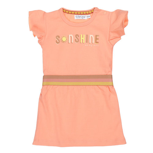 Dirkje Dirkje baby meisjes korte mouwen jurk Sunshine Salmon