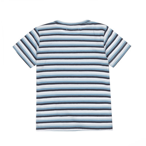 Dirkje Dirkje baby jongens gestreept t-shirt Surf Club Blue